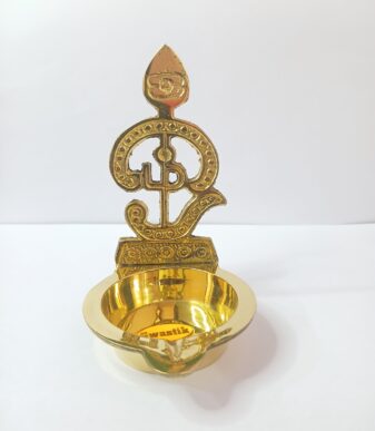 Brass Om vel Vilakku 4inch