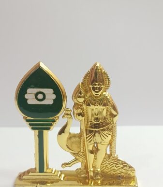 Murugar Statue With Green Vel Attached