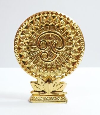 Circle Design Om Gold plated