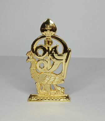 Murugar Om vel with Peacock 2.5inch